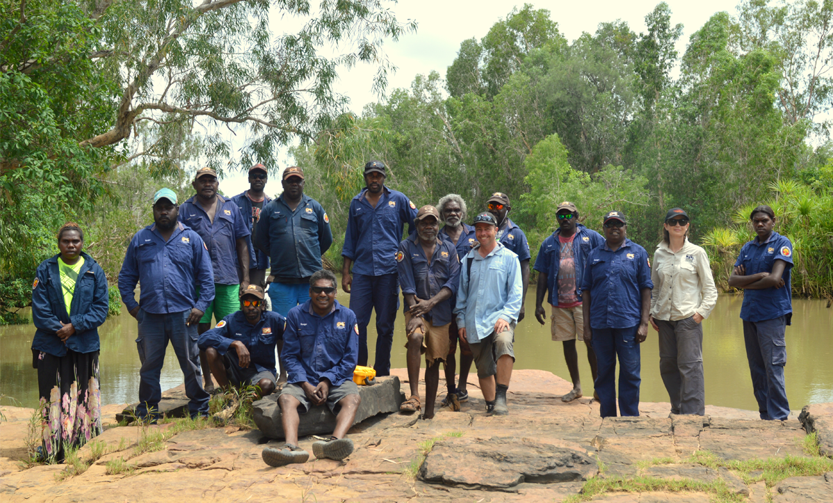 Scientists and Indigenous rangers at Roper River, NT